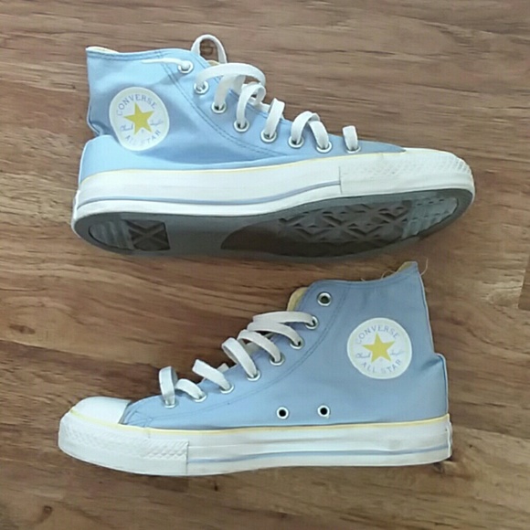 pastel yellow converse high tops